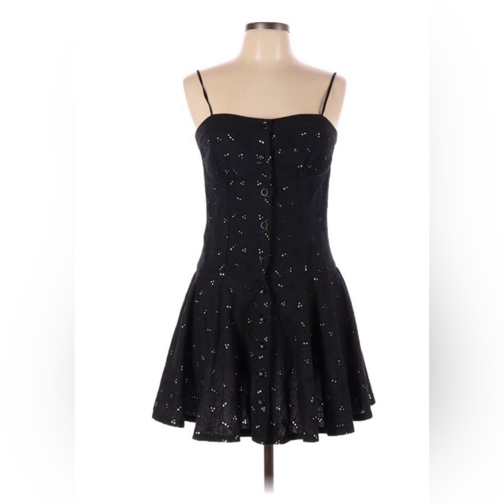 NWOT Alyn Paige mini black eyelit dress size 5/6 or medium